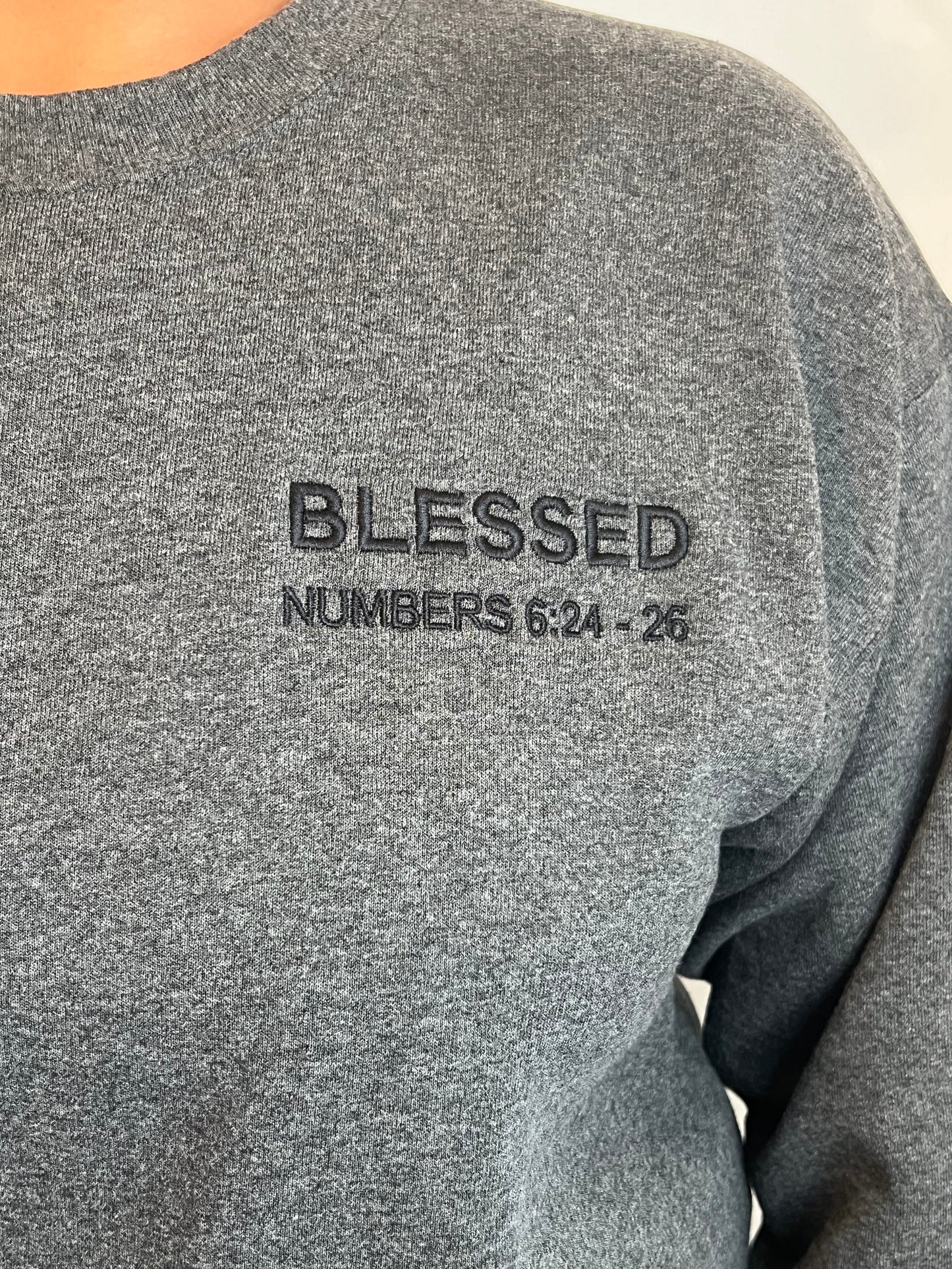 Verses & Vessels - BLESSED Embroidered Unisex Crewneck Sweatshirt